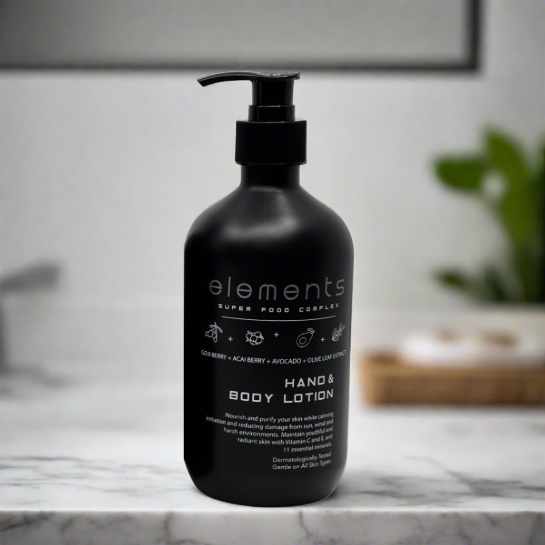 ELEMENTS 500ml Goji Berry + Acai Berry + Avocado + Olive Leaf Extract Body Lotion