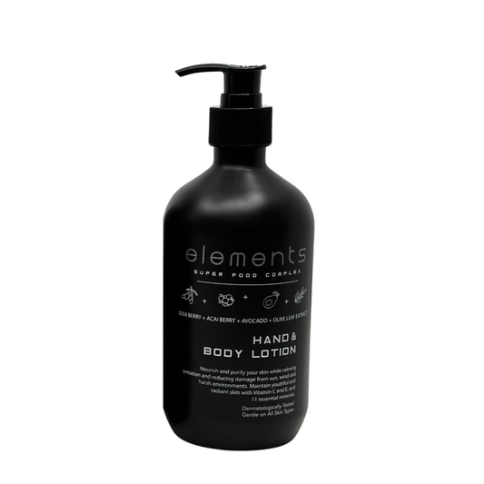 ELEMENTS 500ml Goji Berry + Acai Berry + Avocado + Olive Leaf Extract Body Lotion